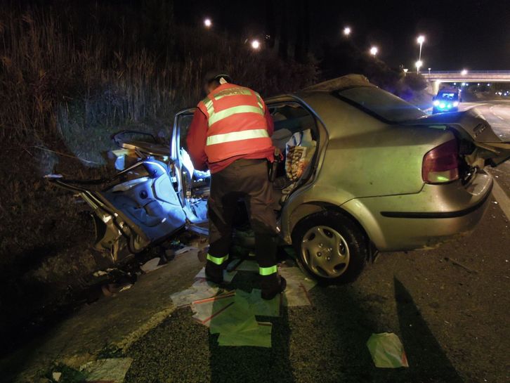 Dos personas han fallecido en un accidente a la altura de Egues. (Policía Foral)
