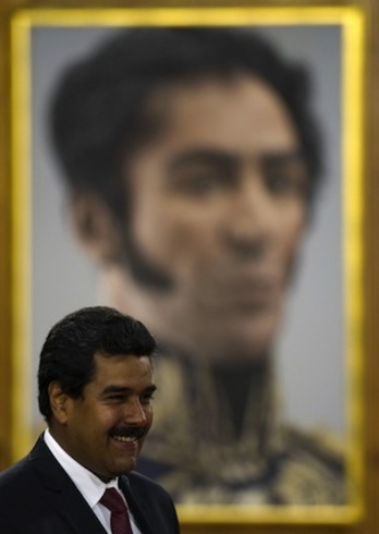 El presidente de Venezuela, Nicolás Maduro, en el Palacio de Miraflores. (Raul ARBOLEDA/AFP PHOTO)