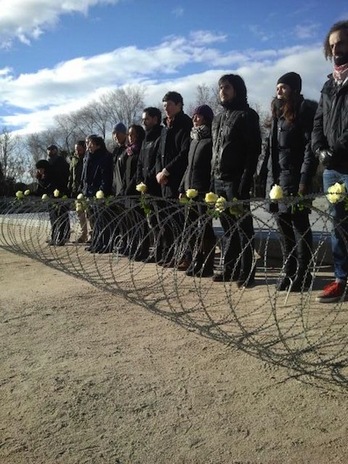 Acto en Madrid en recuerdo a los migrantes fallecidos en El Tarajal. (@CEARefugio)
