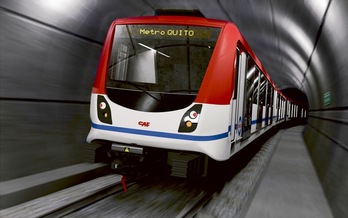Modelo de tren que CAF suministrará al metro de Quito. (CAF)