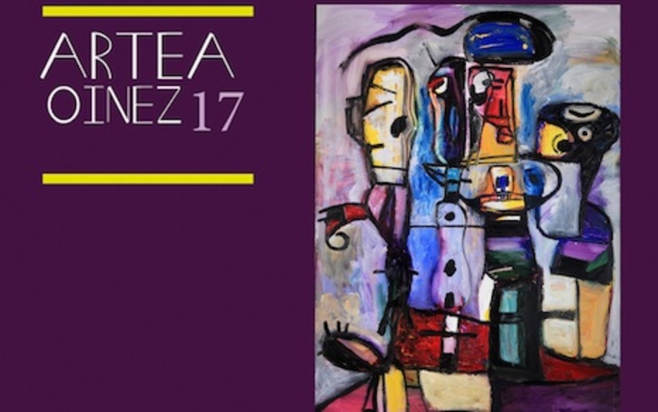 Cartel de la exposición Artea Oinez que acoge el Condestable.