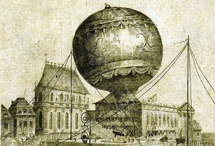 Tipo de globo que se subía a los cielos en el siglo XVIII.