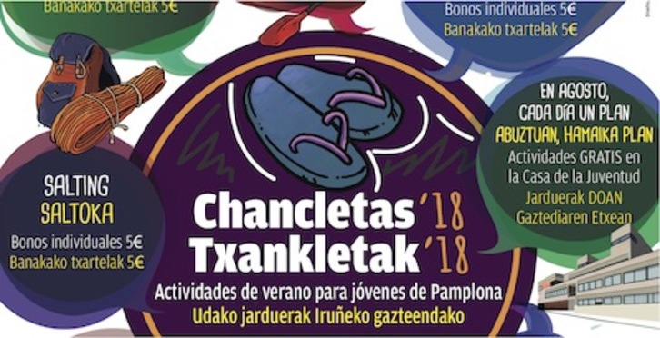Cartel del programa de ocio juventil Chancletas‘18.
