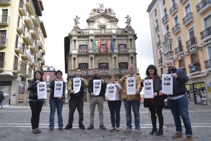 El Ayuntamiento de Iruñea firma el primer protocolo ante la violencia sexista con establecimientos hosteleros. (AYUNTAMIENTO DE IRUÑEA)