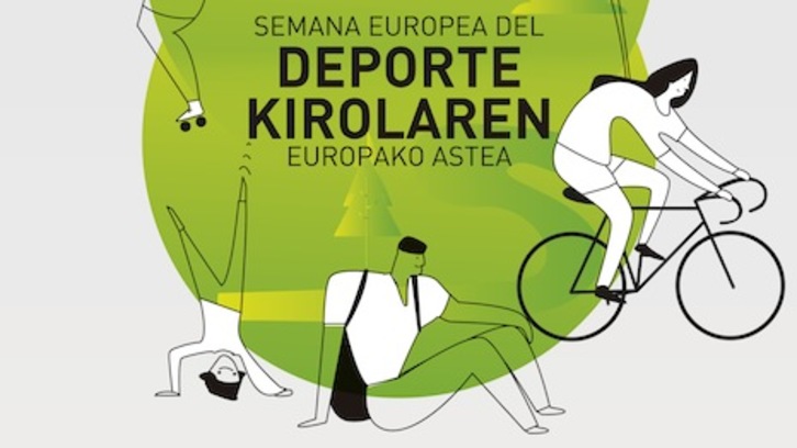 Cartel de la Semana Europea del Deporte que se celebrará en Eguesibar.